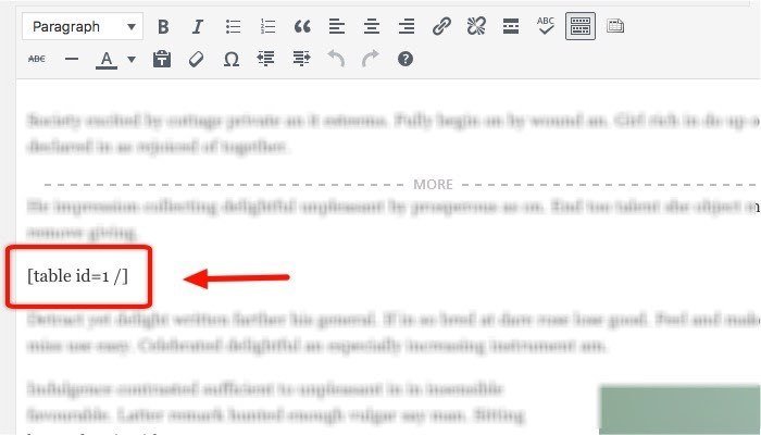 TablePress-mte-Inserting-Shortcode