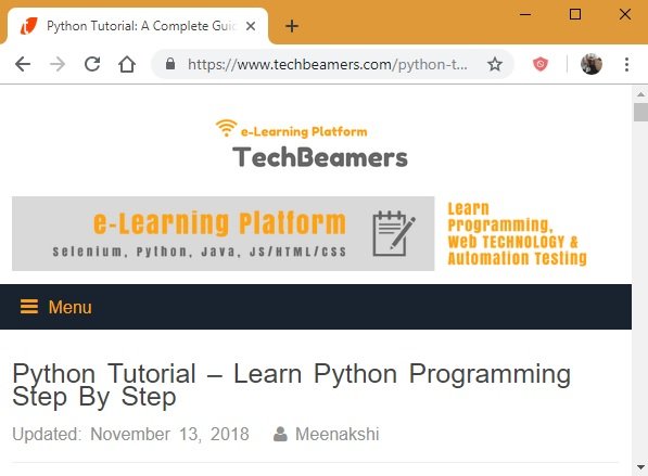 Учебные пособия TechBeamers по Python.org