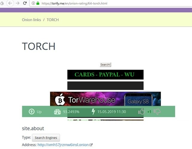 Поисковая система Torch Onion