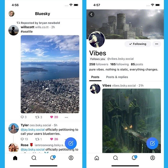 Альтернативы Twitter Приложение Bluesky