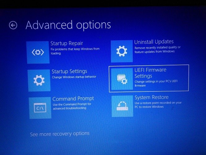 Настройки прошивки Uefi Windows 10