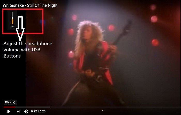 USB-адаптер регулировки громкости наушников Youtube Video Still Of Night от Whitesnake