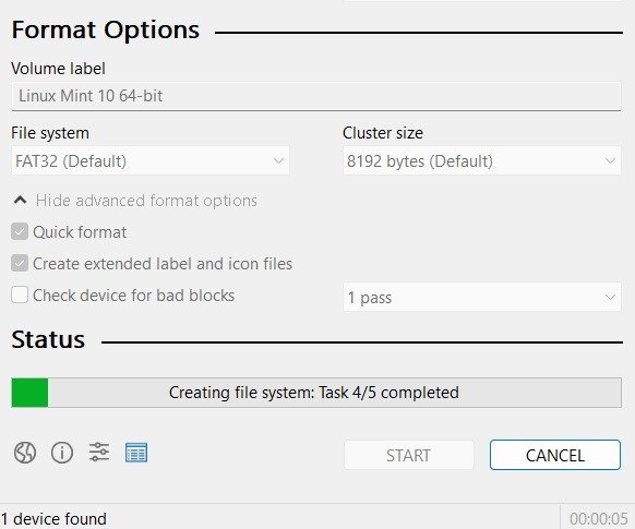 Используйте Rufus Create Bootable Usb Создание системных файлов