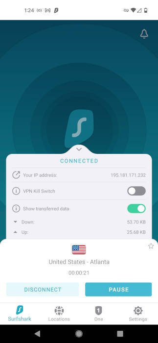 VPN-приложения Surfshark Главная