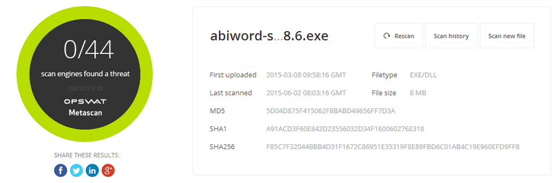 Vir-Metascan-FileResults