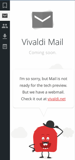 Vivaldi Mail скоро появится.