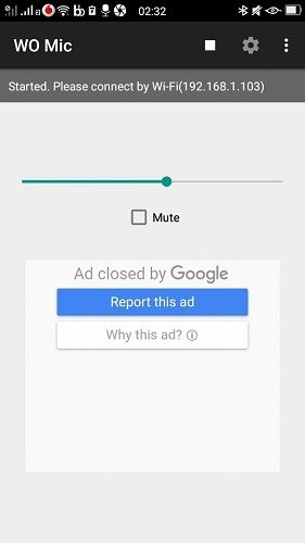 IP-адрес Wo Mic на телефоне