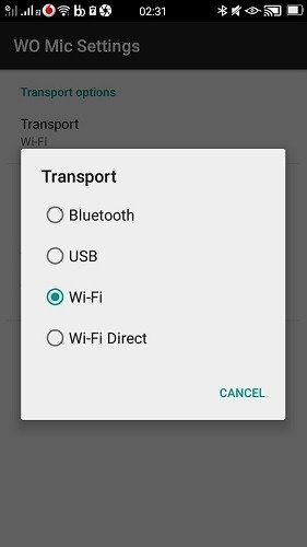 Wo Настройки микрофона Wi-Fi