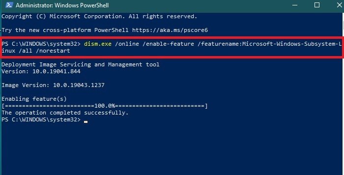 Wsl Установить Powershell Включение сценария Wsl