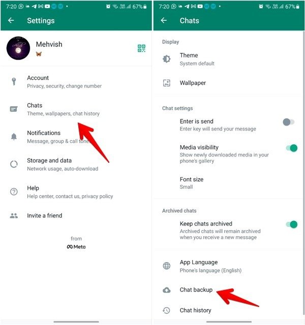 WhatsApp Резервное копирование Android-чата