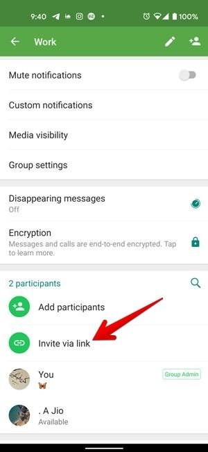 Приглашение в группу WhatsApp по ссылке