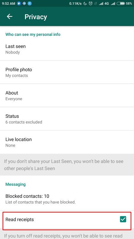 WhatsApp-конфиденциальность-статус квитанции о прочтении