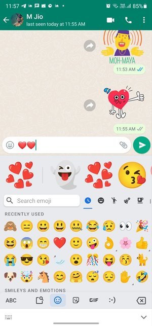 Стикер WhatsApp Gboard