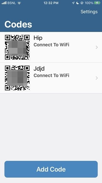 Поделиться паролем Wi-Fi с Iphone Visual Code Qr