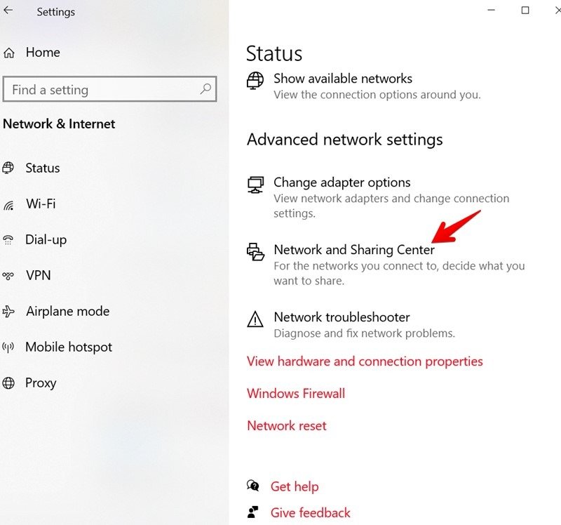 Пароль Wi-Fi Центр общего доступа к сетям Windows