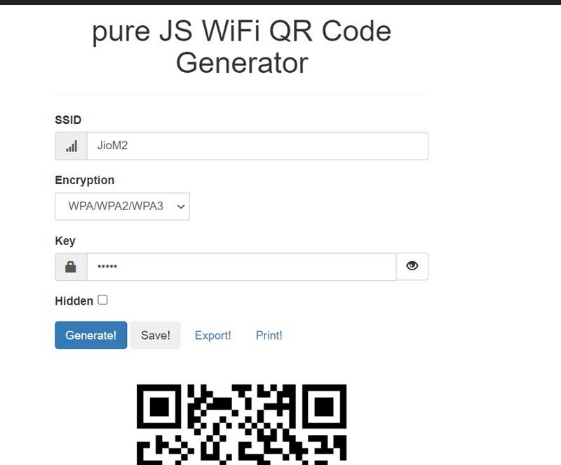 Пароль Wi-Fi Windows Qr Generator