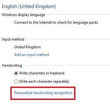 Windows-10-почерк-персонализация-распознавание