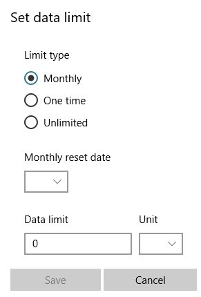 параметры ограничения данных Windows