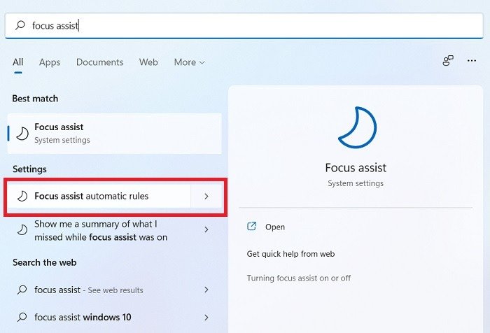 Windows отключить уведомления Windows11 Focus Assist автоматические правила