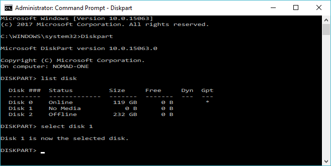 Windows-диск-часть-командная строка-диск-подпись-2