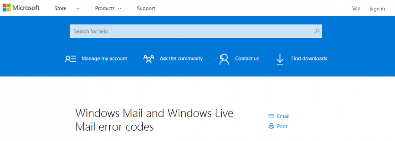 windows-live-mail-ошибки