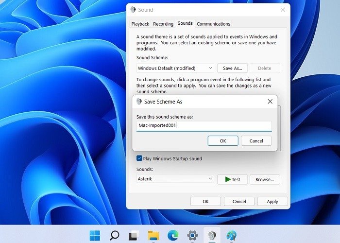 Звуковые схемы Windows Звуковая схема Windows 11 сохранена