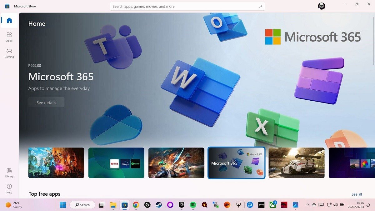 Доступ к Microsoft Store в Windows.