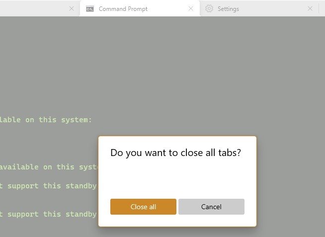 Терминал Windows Закрыть все вкладки 1