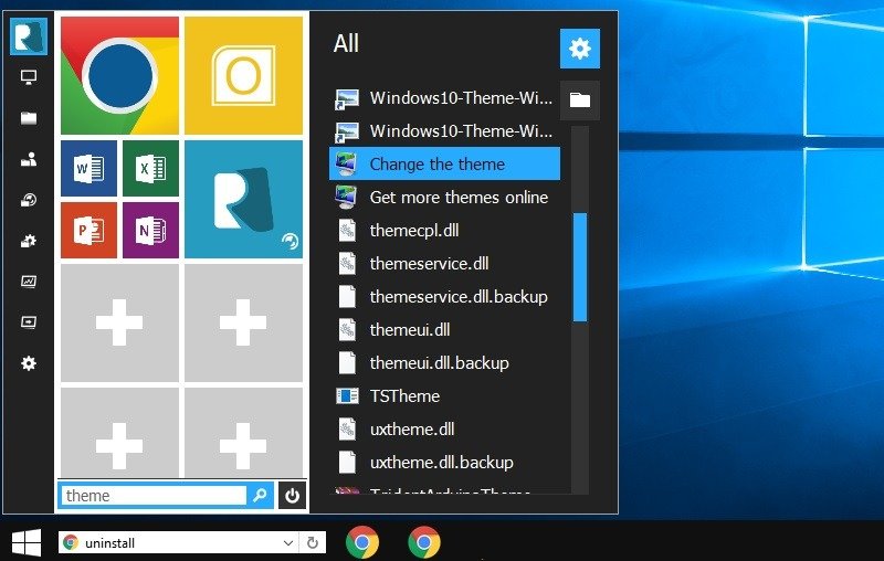 Тема Windows 10. Тема изменения трансформации Windows 7.