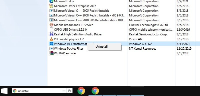 Тема Windows 10 Пакет тем для удаления Windows 7 Transformation