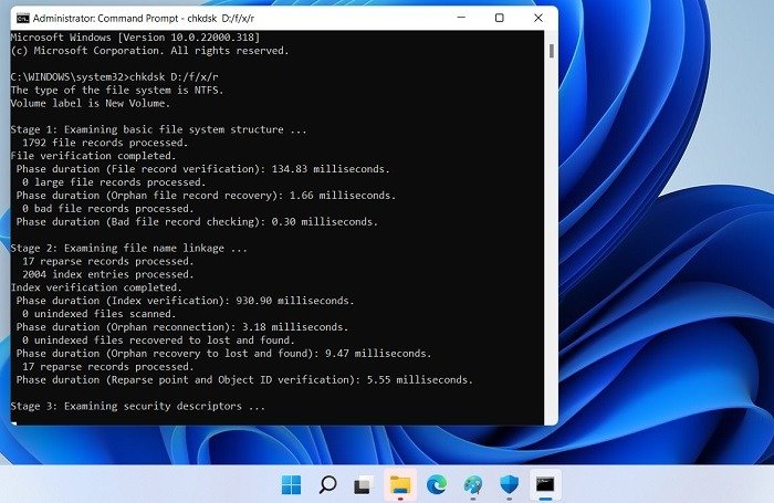 Неправильный параметр Windows11 10. Запустите Chkdsk.