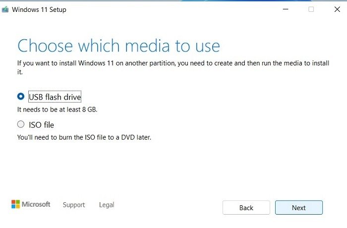 Windows11 Установка создания носителя USB или ISO