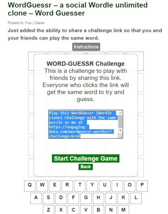 Игра в слова Word Guessr Challenge