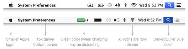 Yosemite-Mavericks-UI-Сравнение-Системы-Панель инструментов