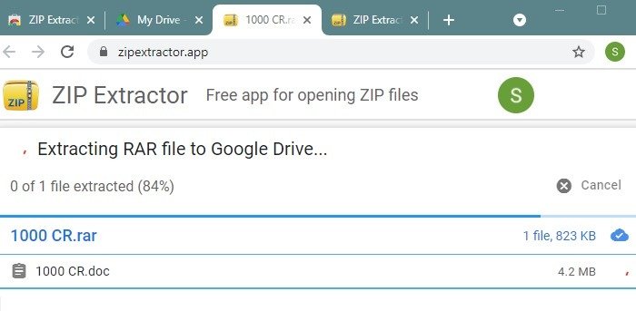 Распаковка Zip Rar Google Drive Zip Extractor