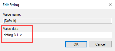 команда add-defragment-option-win10-enter-value-data