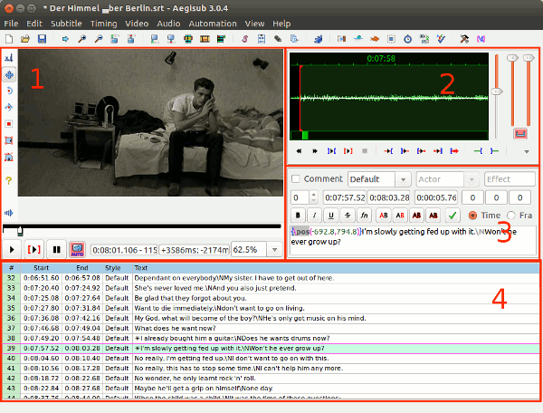 aegisub-интерфейс