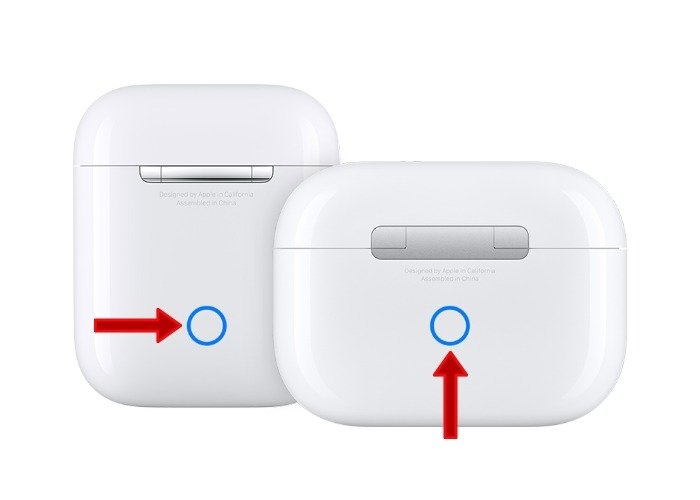 Кнопка настройки Airpods