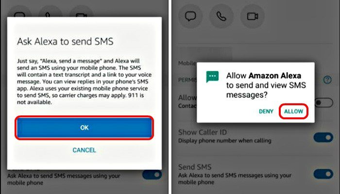 Alexa-SMS-разрешить