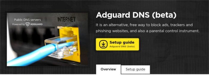 альтернативный DNS-adguard