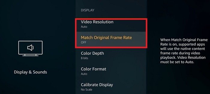Amazon Fire Stick не работает Настройки дисплея