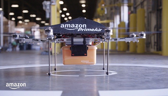 Доставка дронами Amazon Prime Air на четырех ногах