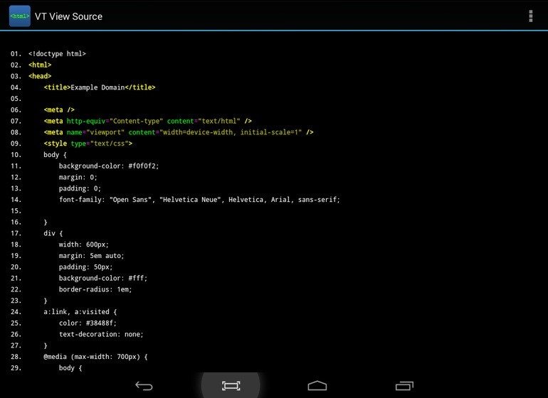 Android-dev-tools-vt-view-source