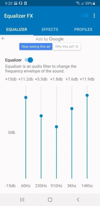 Эквалайзер Android Equlizer Fx