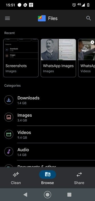 Файлы приложений Android File Manager