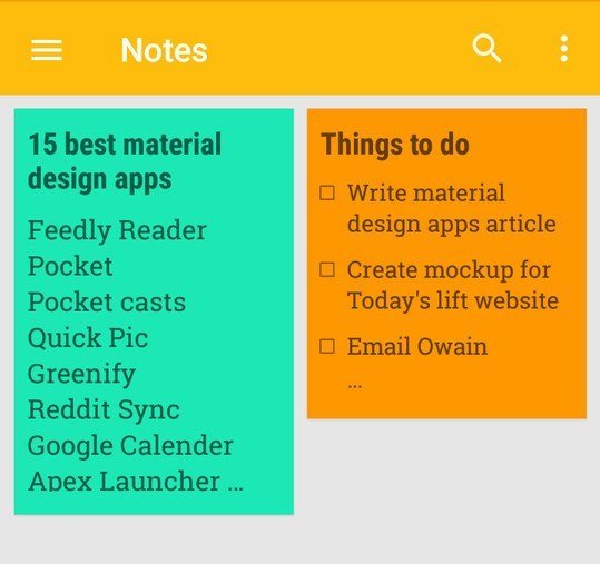 Android-материал-Google-Keep