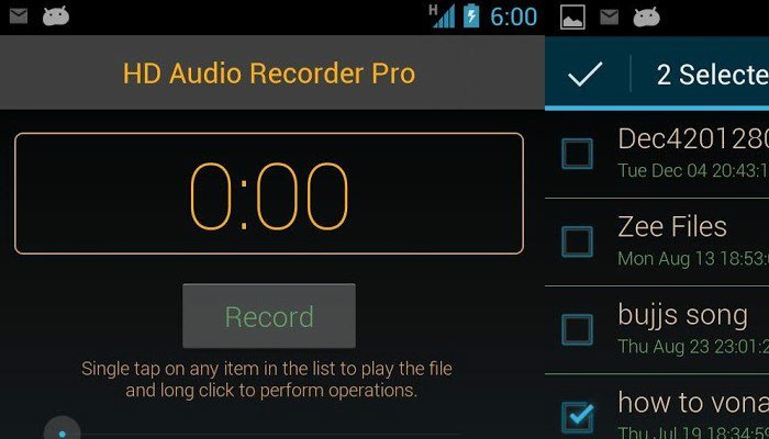 Android-музыкальные приложения-hdaudiorecorder