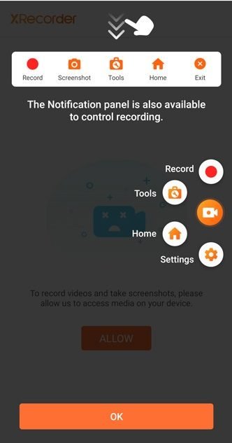 Приложения для записи экрана Android Xrecorder 1