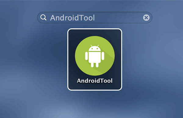 Запустите AndroidTool на своем Mac.