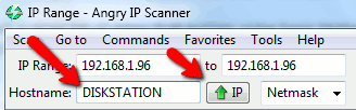 Angry-IP-Scanner введите имя хоста